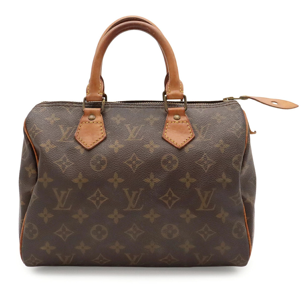 Louis Vuitton Monogram Speedy Boston Canvas Leather Brown